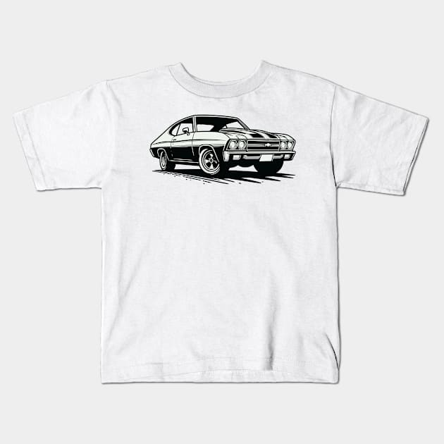 Chevrolet Chevelle Kids T-Shirt by Vehicles-Art